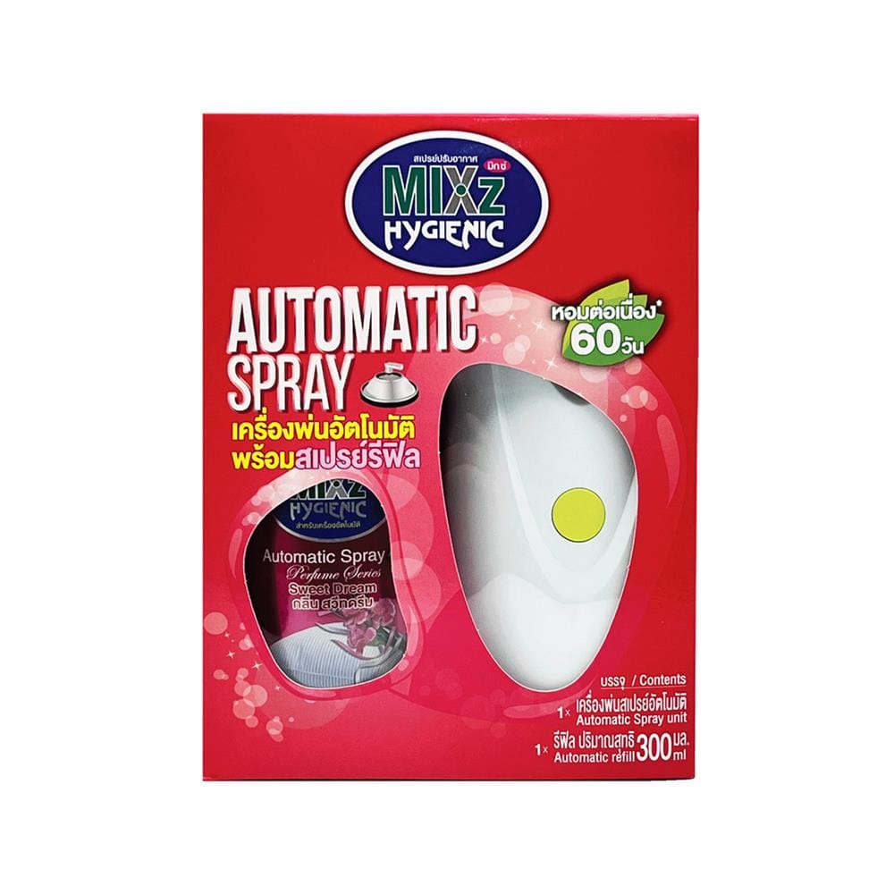 เครื่องพ่นปรับอากาศ พร้อมสเปรย์รีฟิล MIXZ SWEET DREAM 300 มล.