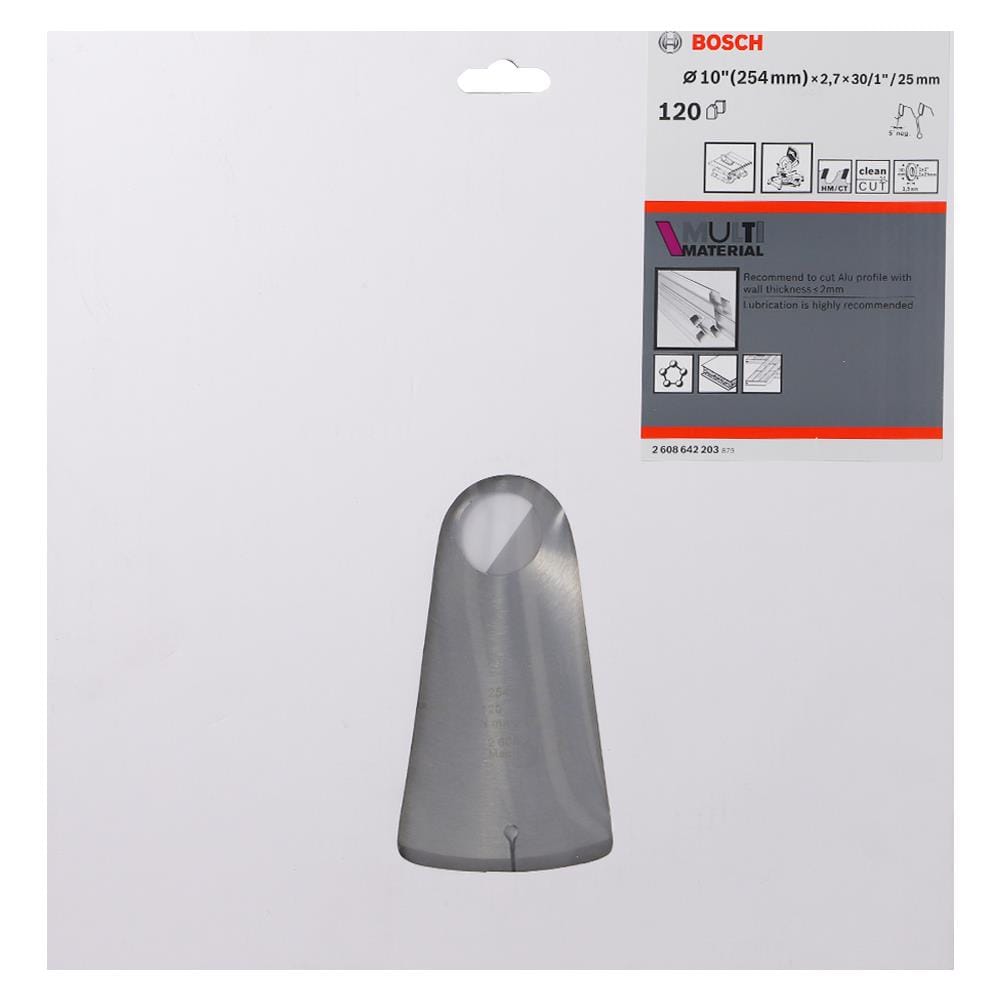 ใบเลื่อยวงเดือน BOSCH 10 นิ้ว 120 ซี่ฟันเลื่อย