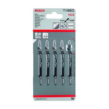 ใบเลื่อยจิ๊กซอว์ BOSCH 119 BO แพ็ก 5 ชิ้น