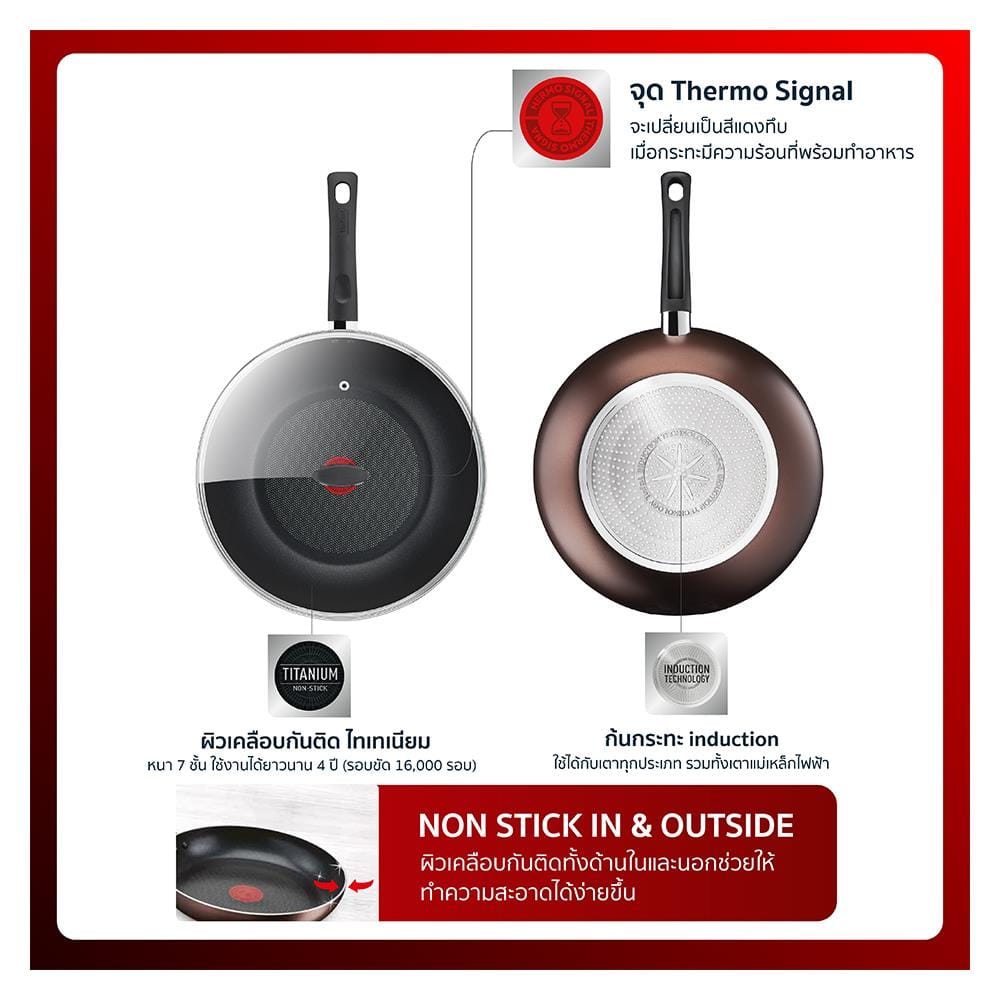 กระทะลึก 28 ซม. TEFAL DAY BY DAY