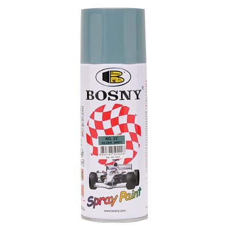 สีสเปรย์ BOSNY 22 สี SILVER GRAY 400 ซีซี_0
