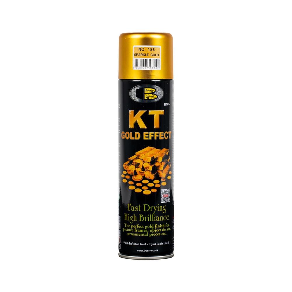สีสเปรย์ BOSNY KT GOLD EFFECT 185 สี SPARKLE GOLD 200 ซีซี_1