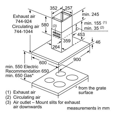 เครื่องดูดควันกลางห้อง BOSCH DIB98JQ50 90 ซม._3