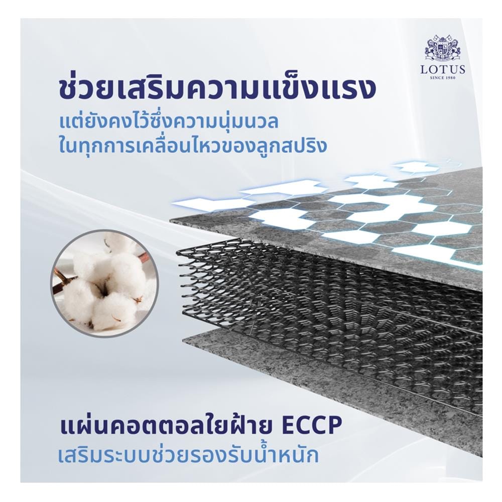 ที่นอนสปริง 3.5 ฟุต LOTUS รุ่น VIOLIN พร้อมหมอนหนุน 1 ชิ้น