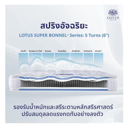 ที่นอนสปริง 3.5 ฟุต LOTUS รุ่น VIOLIN พร้อมหมอนหนุน 1 ชิ้น_6