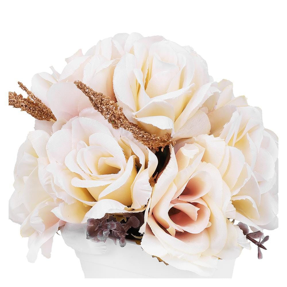 ดอกไม้ประดิษฐ์ในกระถาง ME LIVING ROSE สีครีม
