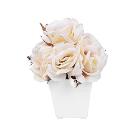 ดอกไม้ประดิษฐ์ในกระถาง ME LIVING ROSE สีครีม_0