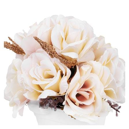 ดอกไม้ประดิษฐ์ในกระถาง ME LIVING ROSE สีครีม_1