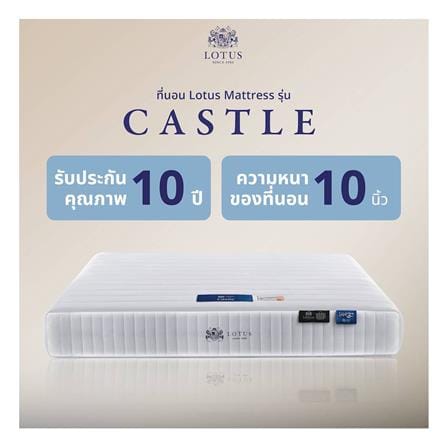 ที่นอนพ็อกเก็ตสปริง 5 ฟุต LOTUS รุ่น CASTLE พร้อมหมอนหนุน 2 ใบ_10