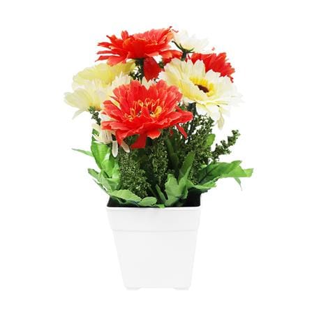 ดอกไม้ประดิษฐ์ในกระถาง ME LIVING DAISY สีส้ม_0