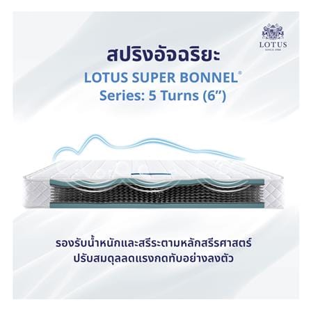 ที่นอนสปริง 6 ฟุต LOTUS รุ่น THE LOUNGE พร้อมหมอนหนุน 2 ใบ_6