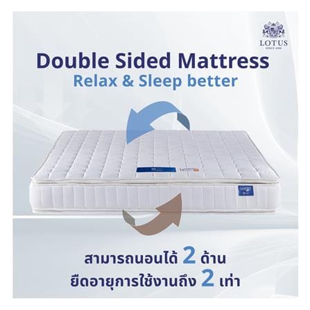 ที่นอนสปริง 5 ฟุต LOTUS รุ่น VIOLIN พร้อมหมอนหนุน 2 ชิ้น_12