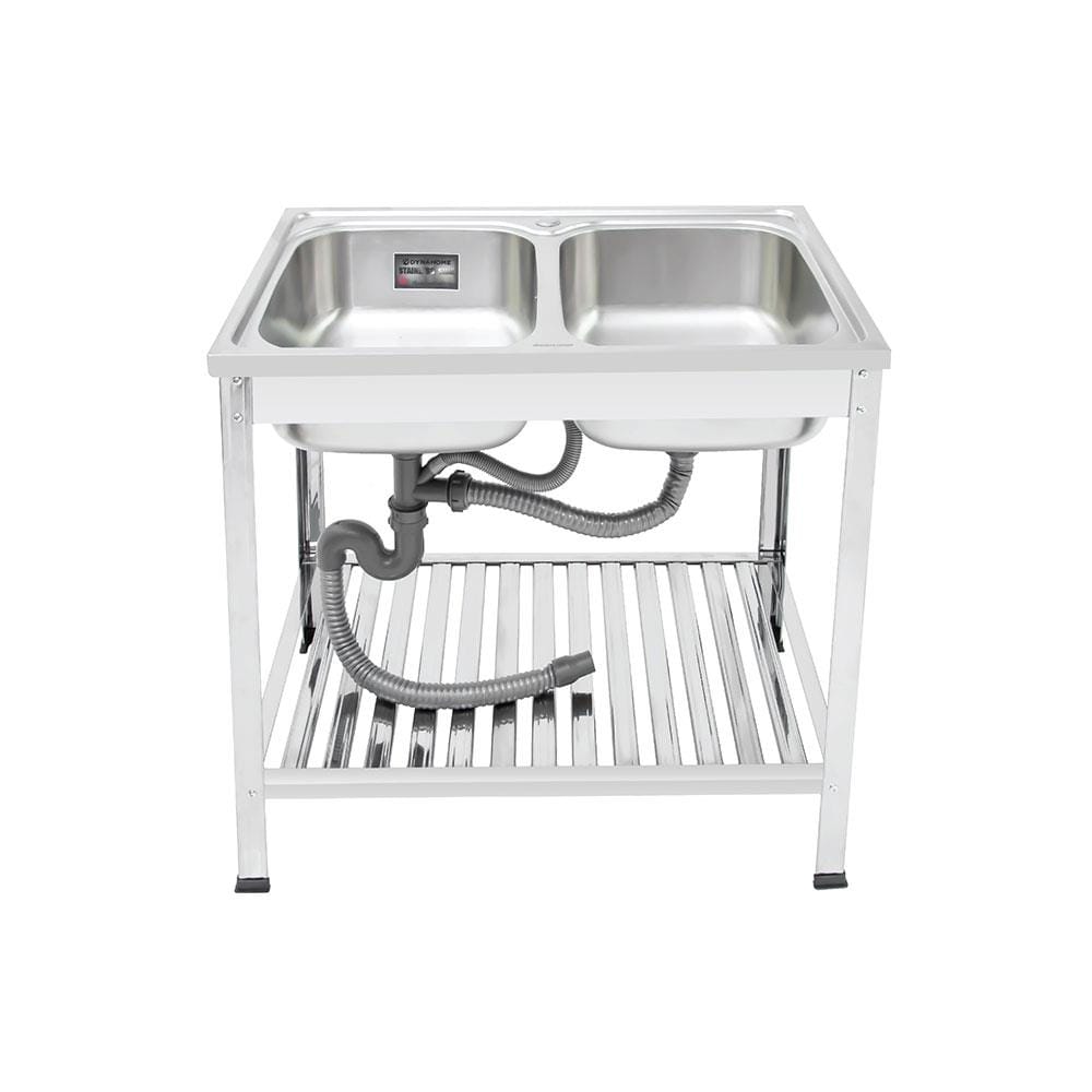 ซิงค์ขาตั้ง 2 หลุม DYNA HOME DH 8050 AT สเตนเลส
