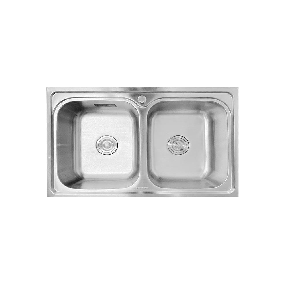 ซิงค์ขาตั้ง 2 หลุม DYNA HOME DH 8050 AT สเตนเลส