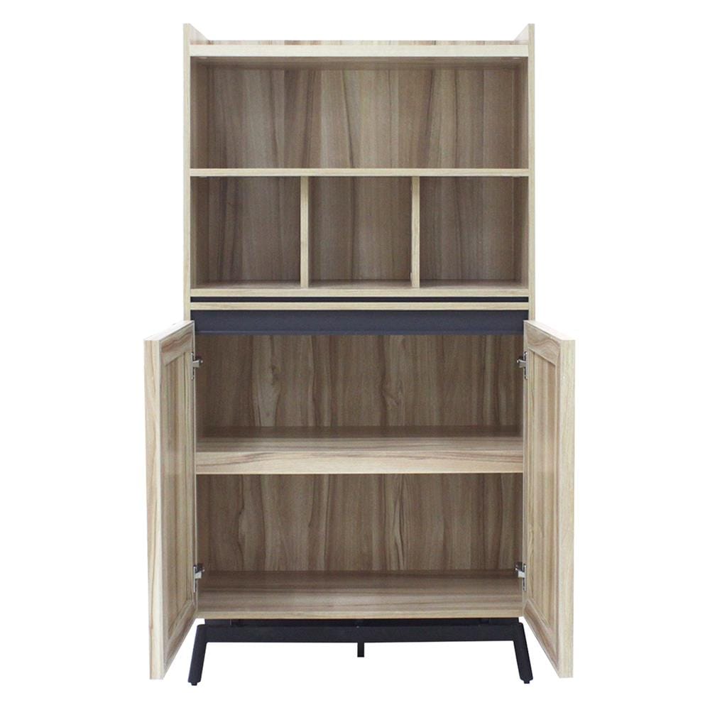ตู้สูงบานเปิด BURO HAUS CT-80 สีอโรม่าโอ๊ค