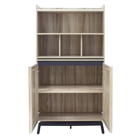 ตู้สูงบานเปิด BURO HAUS CT-80 สีอโรม่าโอ๊ค_2