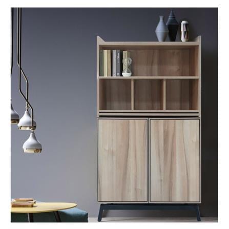 ตู้สูงบานเปิด BURO HAUS CT-80 สีอโรม่าโอ๊ค_5