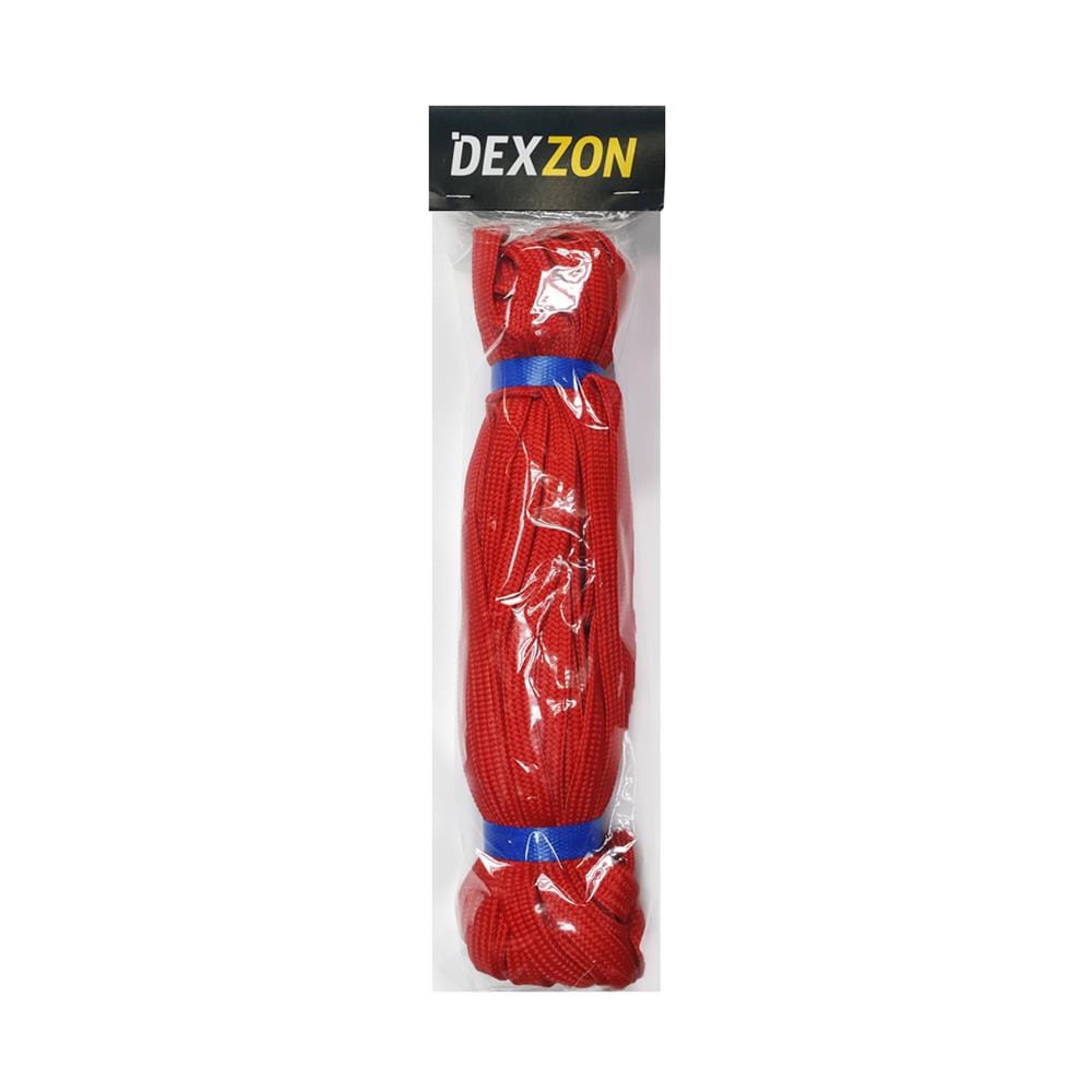 เชือกถักแบน DEXZON 1/2 นิ้วX20 ม. สีแดง