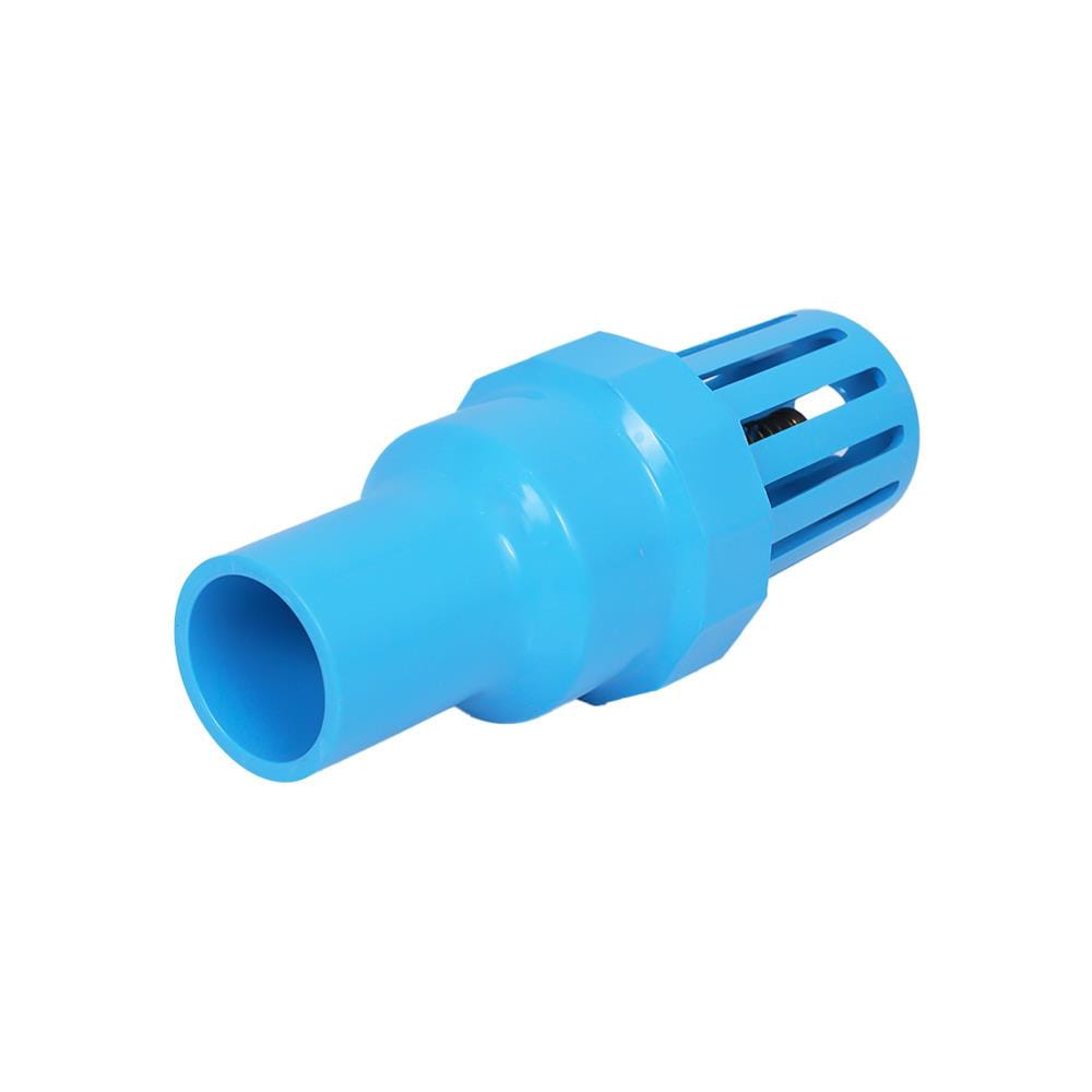 ฟุตวาล์ว หัวกะโหลก PVC ท่อน้ำไทย 35 1 1/4 นิ้ว สีฟ้า