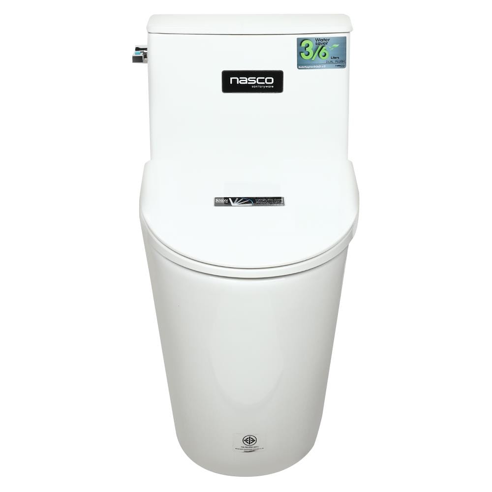 สุขภัณฑ์ 1 ชิ้น NASCO NC-8888S-WA 3/6 ลิตร สีขาว