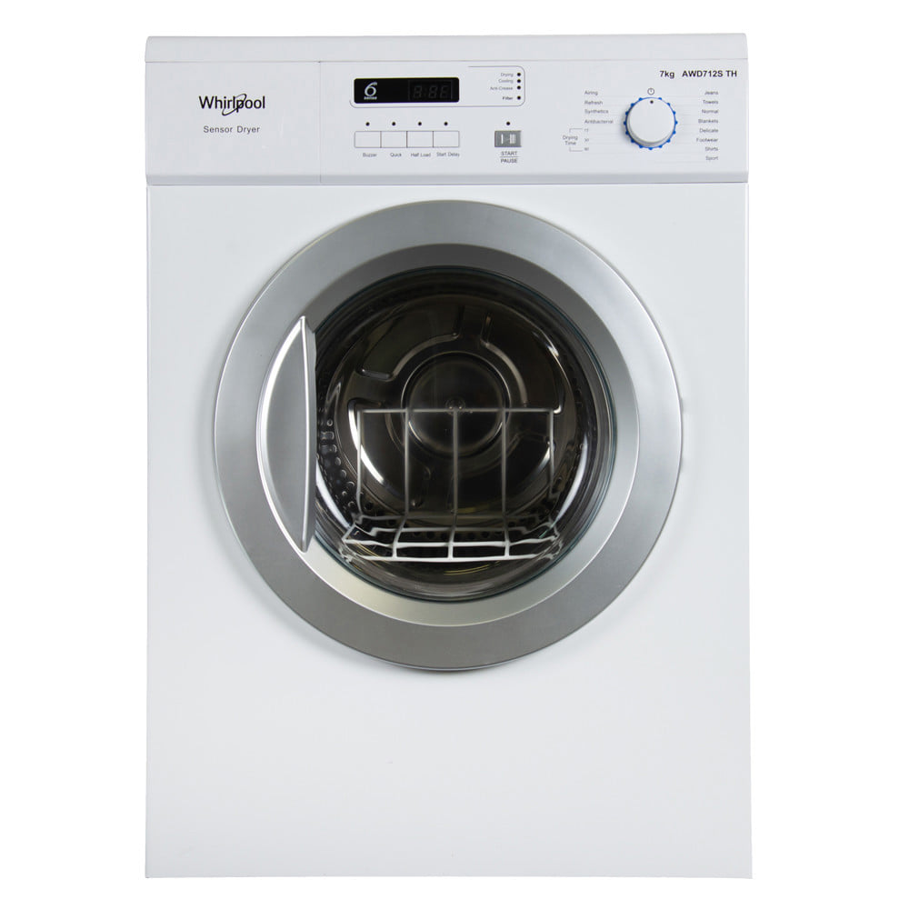 เครื่องอบผ้าฝาหน้า WHIRLPOOL AWD712S TH 7 กก.+ขาตั้ง