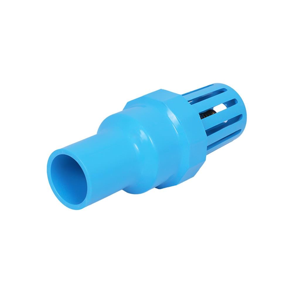 ฟุตวาล์ว หัวกะโหลก PVC ท่อน้ำไทย&nbsp;40 11/2 นิ้ว สีฟ้า