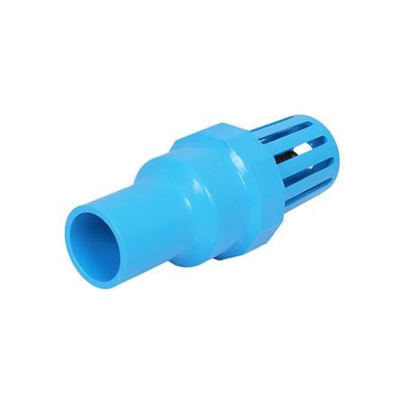 ฟุตวาล์ว หัวกะโหลก PVC ท่อน้ำไทย 40 11/2 นิ้ว สีฟ้า_0