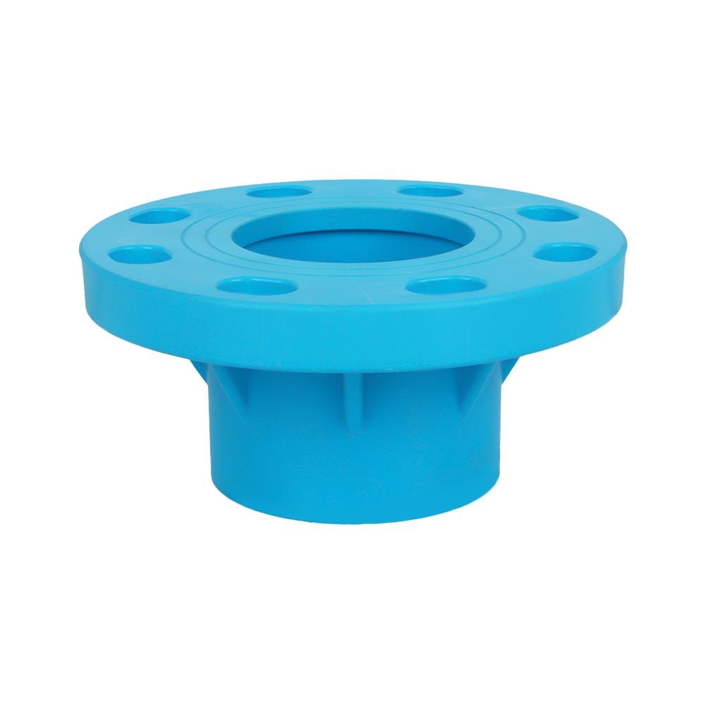 ข้อต่อตรงหน้าจาน PVC SCG 3 นิ้ว สีฟ้า