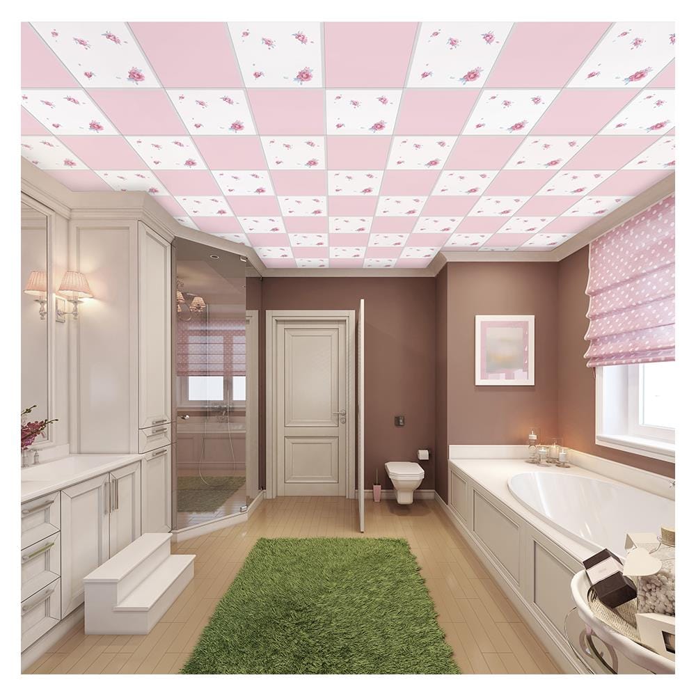แผ่นฝ้ายิปซัม GYPROC 60x60x0.8 ซม. สีดอกโบตั๋น 10 ชิ้น/กล่อง