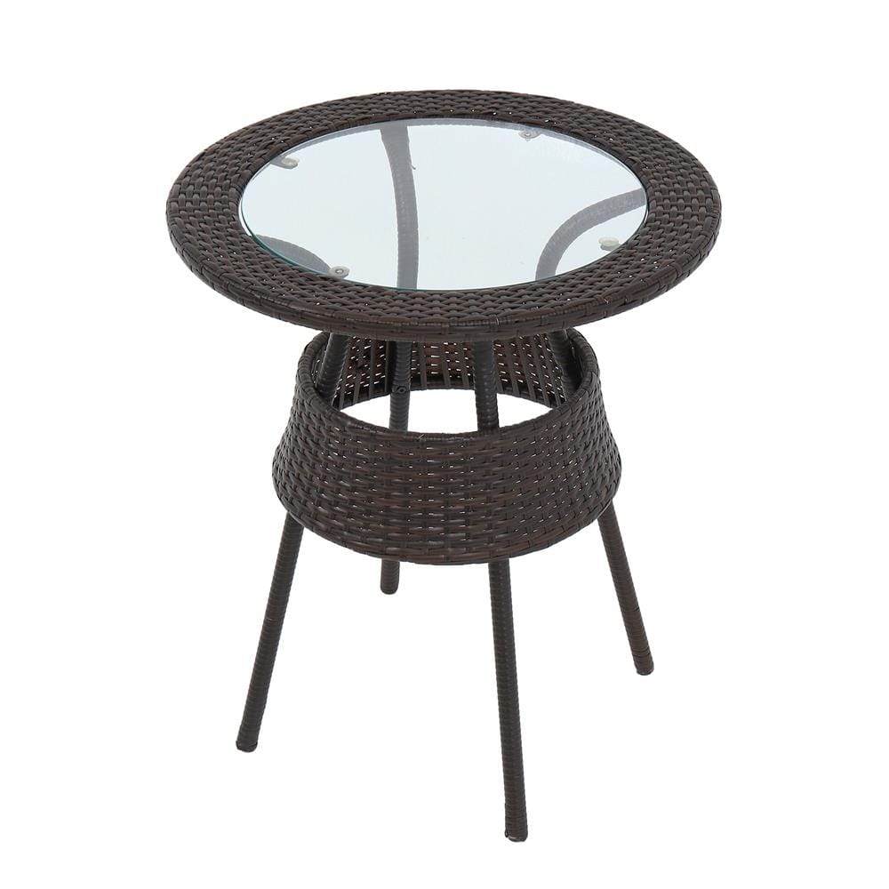 ชุดสนามหวายเทียม 2 ที่นั่ง ME LIVING RATTAN สีน้ำตาล
