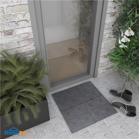 พรมเช็ดเท้าดักฝุ่น HOME LIVING STYLE JOINT 29X29 ซม. สีดำ_3