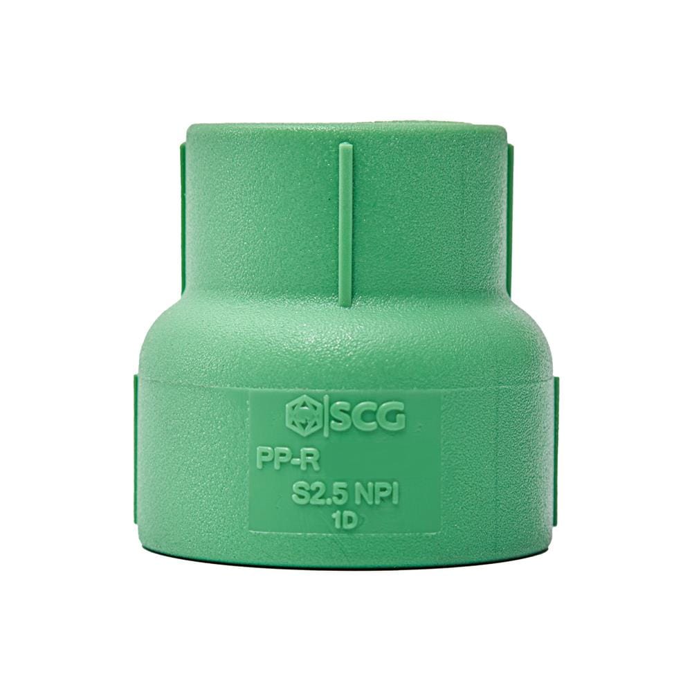 ข้อต่อตรงลด PP-R SCG 1X3/4 นิ้ว สีเขียว