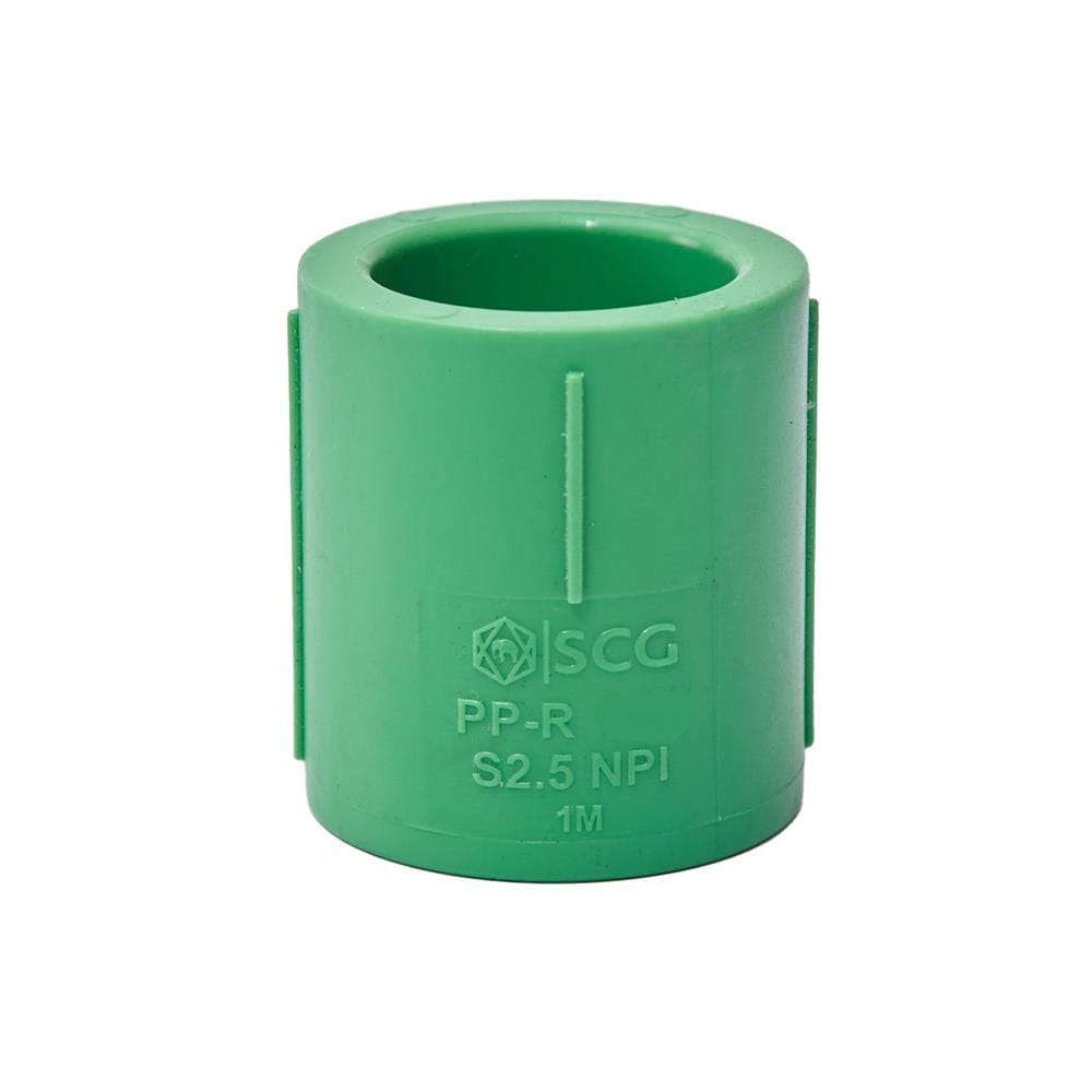 ข้อต่อตรง PP-R SCG 1 นิ้ว สีเขียว