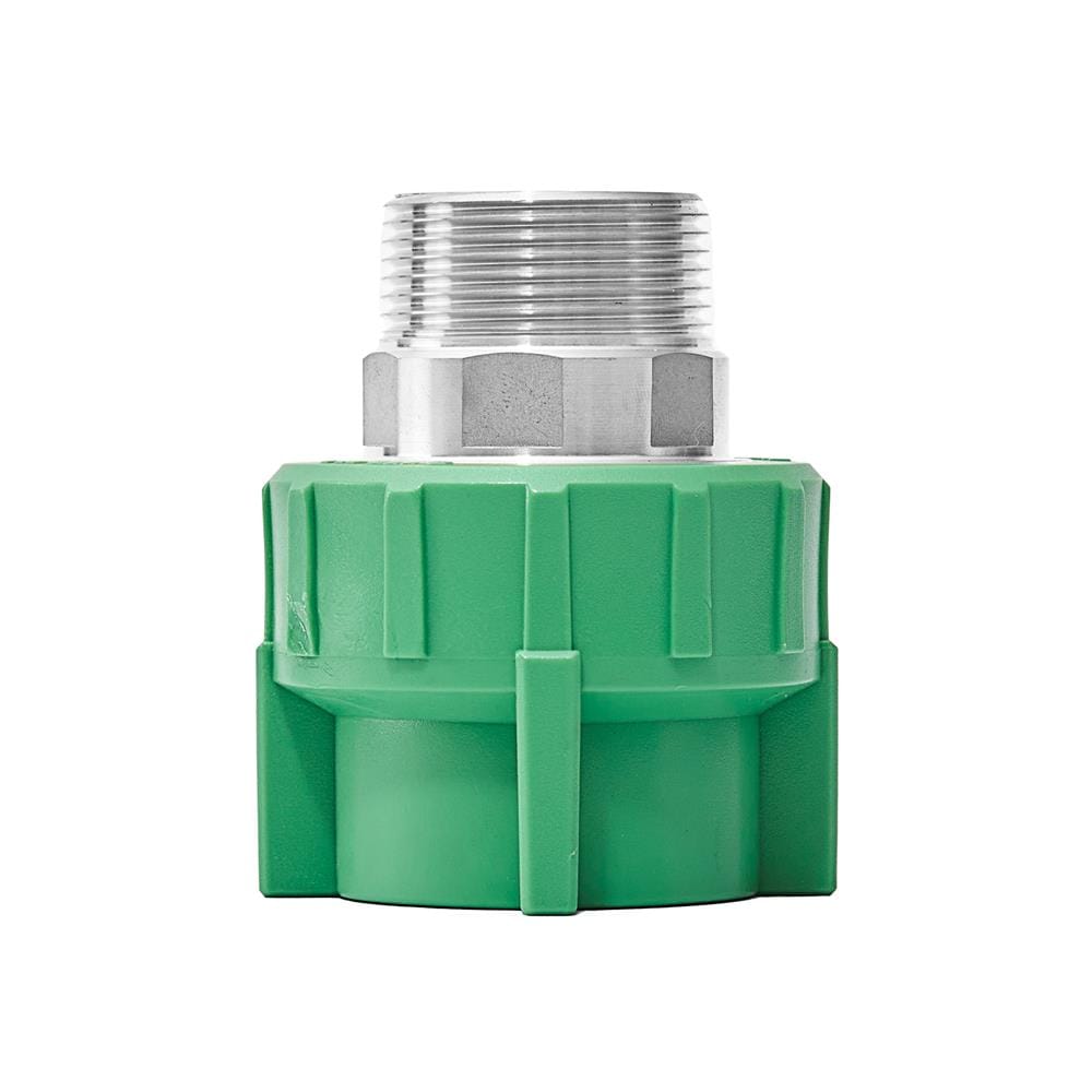 ข้อต่อตรงเกลียวนอก PP-R SCG 3/4 นิ้ว สีเขียว