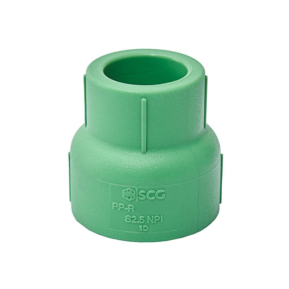 ข้อต่อตรงลด PP-R SCG 3/4X1/2 นิ้ว สีเขียว