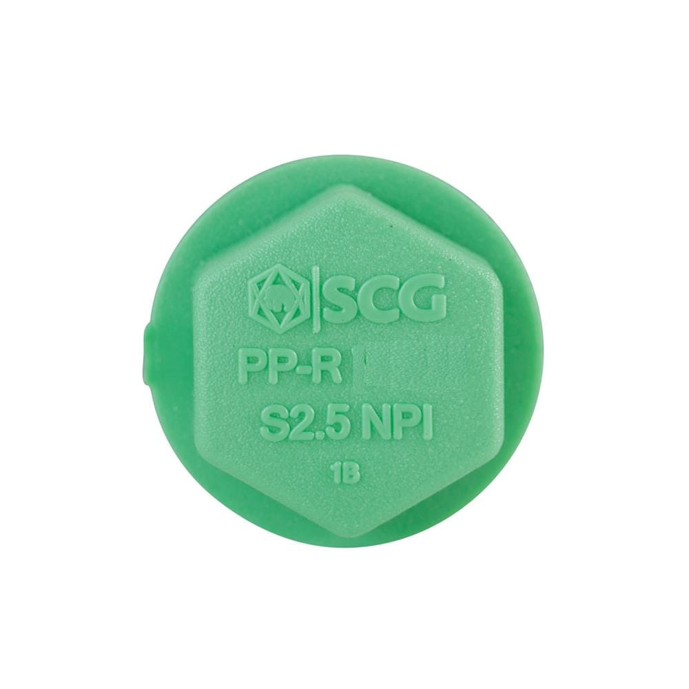 ปลั๊กอุดเกลียว PP-R SCG 1/2 นิ้ว สีเขียว