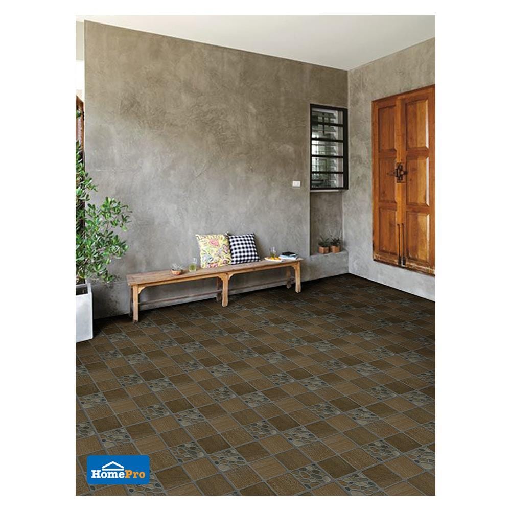 กระเบื้องพื้น 12x12 นิ้ว TARA ทรังค์ น้ำตาล EXC PM