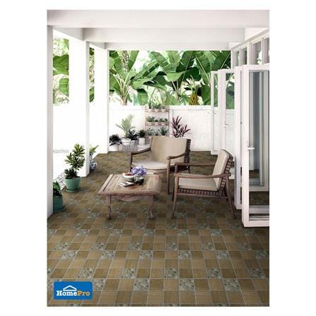 กระเบื้องพื้น 12x12 นิ้ว TARA ทรังค์ น้ำตาล EXC PM_1