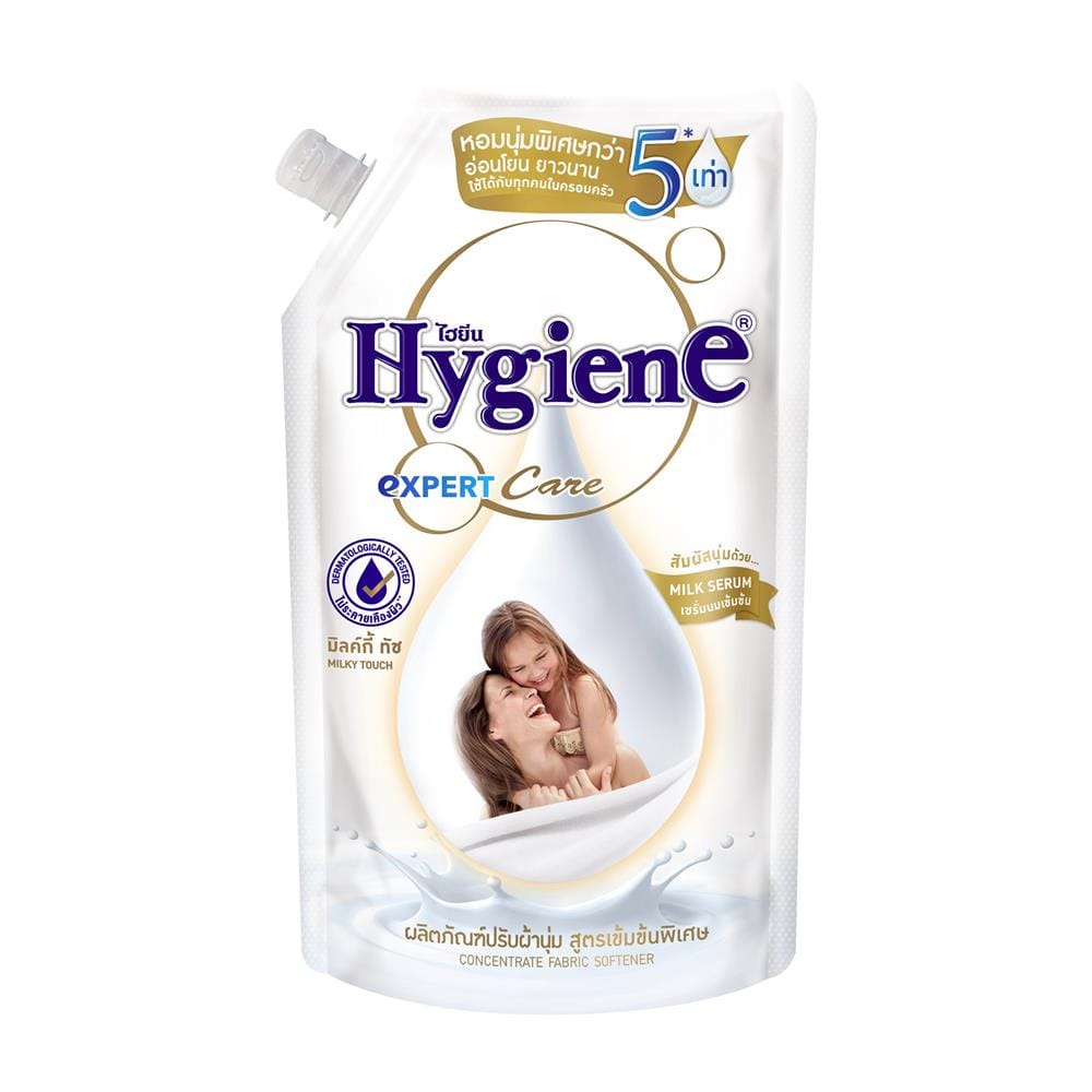 รีฟิลน้ำยาปรับผ้านุ่ม HYGIENE 480 มล. มิลค์กี้ทัช 2แถม1