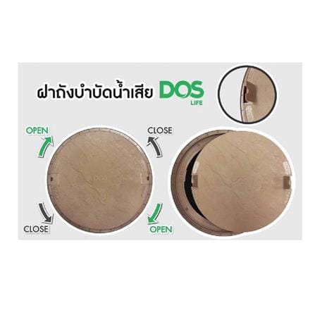 ถังบำบัดน้ำเสีย DOS ULTRA 2000 ลิตร สีเทา_9