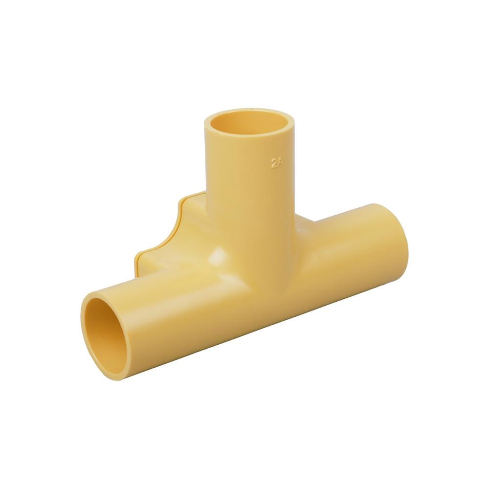 ข้อต่อสามทางฝาเปิด PVC ตราช้างNPI 1/2 นิ้ว สีเหลือง