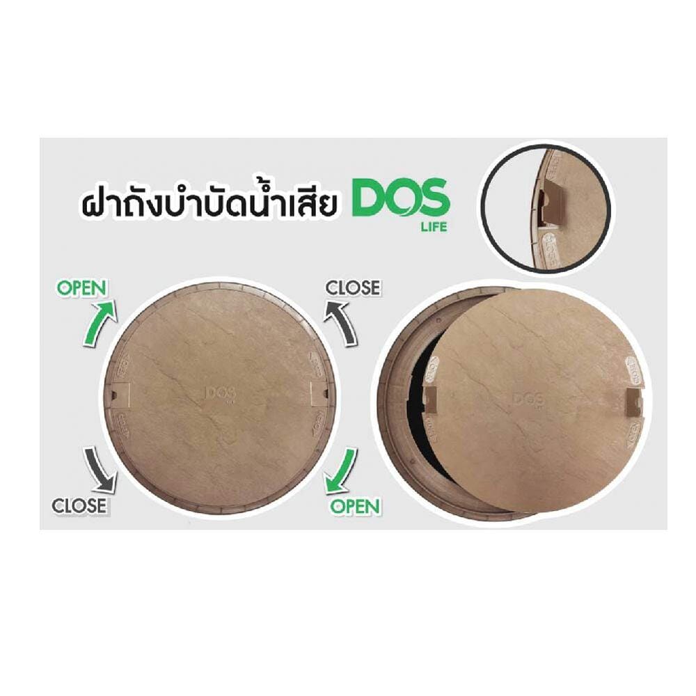 ถังบำบัดน้ำเสีย DOS HERO 1600 ลิตร สีดำ