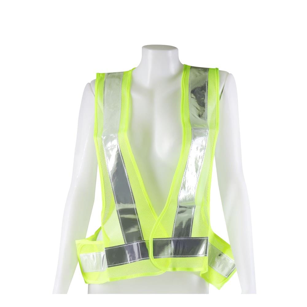 เสื้อจราจรสะท้อนแสงทรงวี YAMADA 5559V สีเขียว