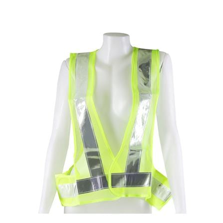 เสื้อจราจรสะท้อนแสงทรงวี YAMADA 5559V สีเขียว_0