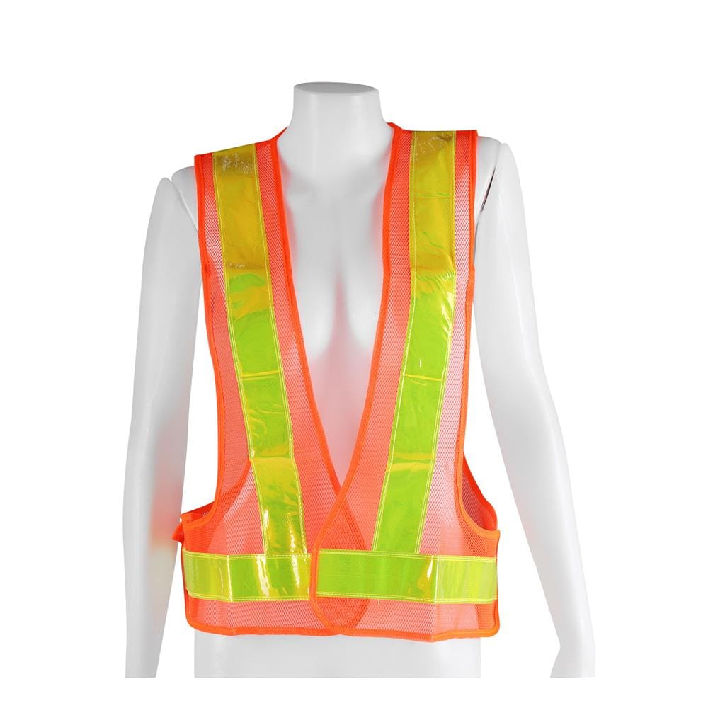 เสื้อจราจรสะท้อนแสงทรงวี YAMADA 5559V สีส้ม