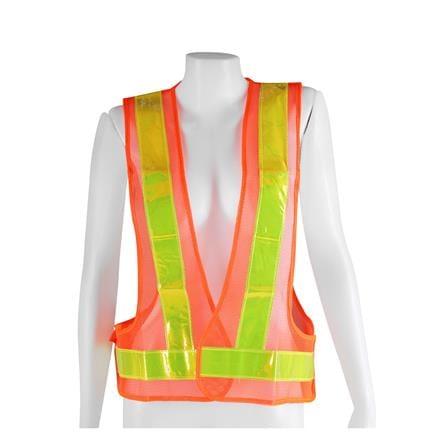 เสื้อจราจรสะท้อนแสงทรงวี YAMADA 5559V สีส้ม_0