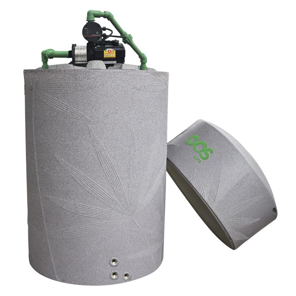ถังเก็บน้ำ DOS NATURA WATER PAC 2000 ลิตร+ปั๊มน้ำ GRUNDFOS CMB3-46PM1 สี OXFORD GREY GRANITE