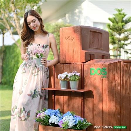 ถังเก็บน้ำ DOS TIMBERA WATER PAC 900 ลิตร+ปั๊มน้ำ GRUNDFOS CMB5-37PM1 สี LITE OAK_5