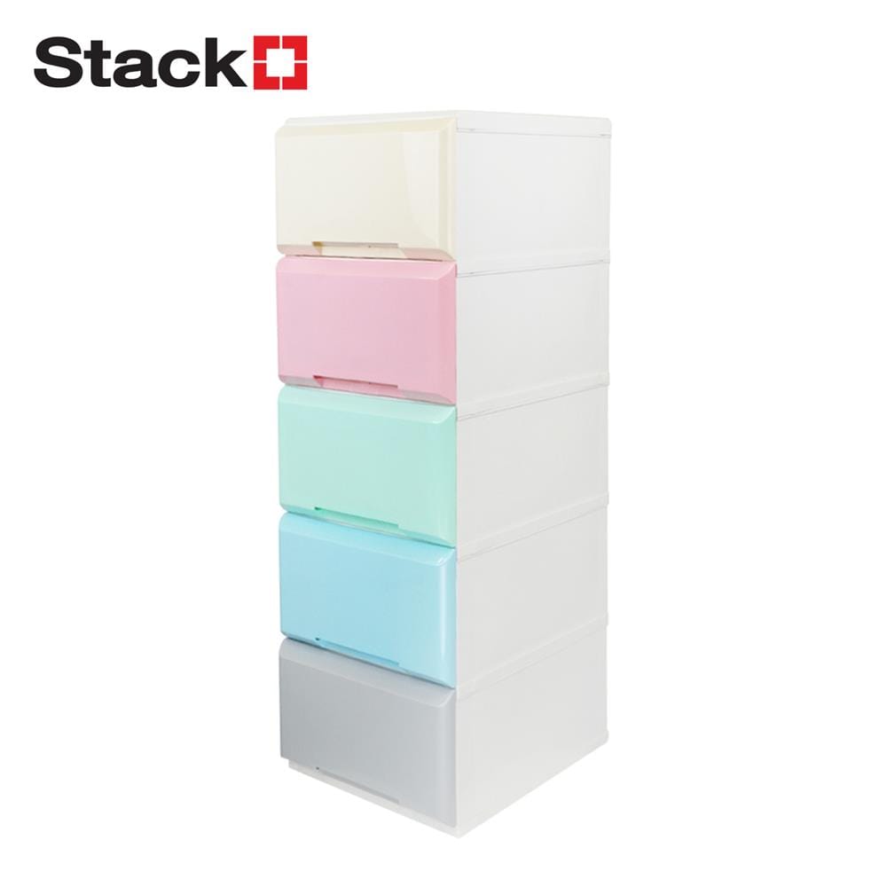ตู้ลิ้นชัก 5 ชั้นทึบ STACKO GARDEN 40x50x113 ซม. สี PASTEL
