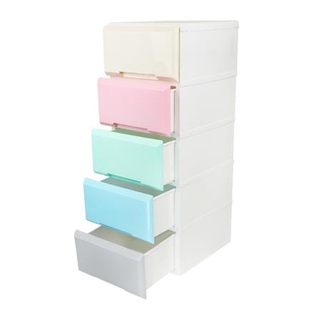 ตู้ลิ้นชัก 5 ชั้นทึบ STACKO GARDEN 40x50x113 ซม. สี PASTEL_2